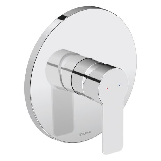 Duravit D-Code Einhebel-Brausemischer Unterputz, Anzahl Verbraucher 1, Chrom, 24,5l/min, Rosette rund d. 170mm