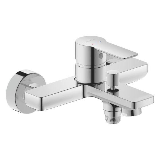 Duravit D-Code Einhebel-Wannenmischer Aufputz, Chrom, Anschlussart S-Anschlüsse, 1/2