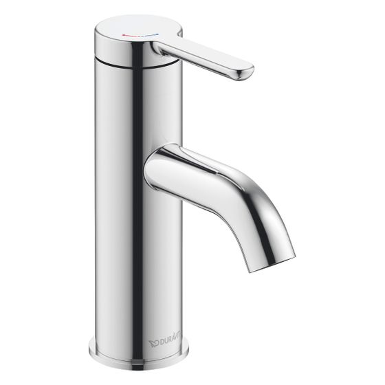 Duravit C.1 Einhebel-Waschtischmischer S FreshStart und MinusFlow, Chrom, 4l/min, Ausladung 91mm, Höhe 155mm