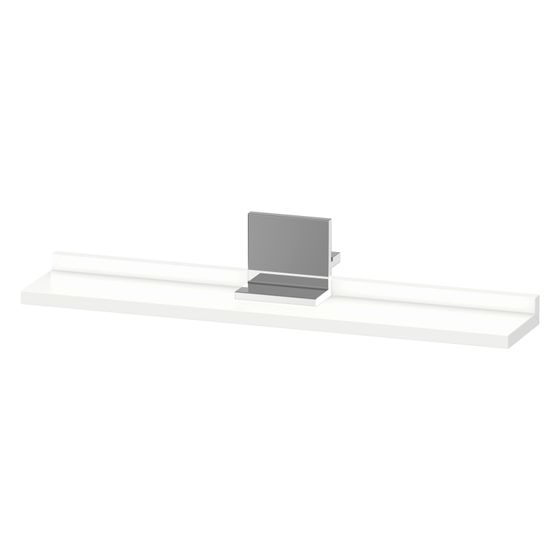 Duravit Sivida Spiegel-Ablage 600x115x35mm Chrom/Mattweiß ohne Konsolenträger