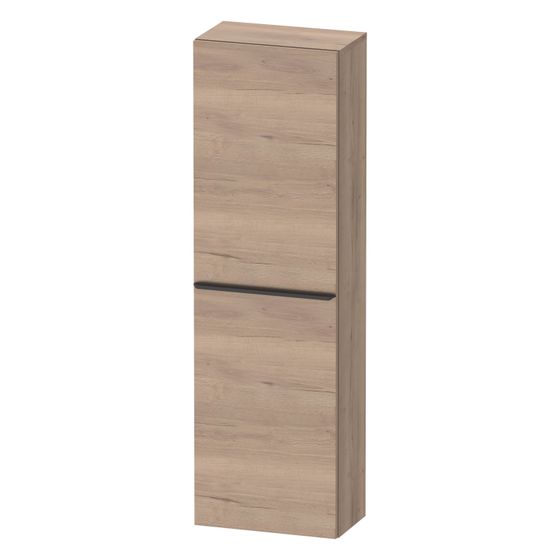 Duravit D-Neo Halbhochschrank Dekor 240x400x1320mm Eiche Marmoriert Matt, 1 Tür R 4 Glas-FB, Griff Diamantschwarz