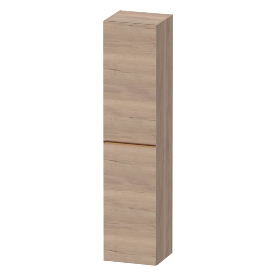 Duravit D-Neo Hochschrank Dekor 360x400x1760mm Eiche Marmoriert Matt, 1 Tür R Griff Bronze, 5 Glasfachböden, 50mm