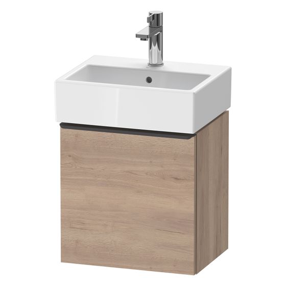 Duravit D-Neo Waschtischunterbau wandh. 322x434x440mm Eiche Marmoriert Matt Griff Diamantschwarz 1 Tür R Automatiktürs.