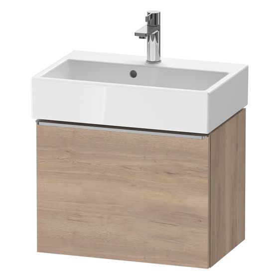 Duravit D-Neo Waschtischunterbau wandh. 372x584x440mm, Eiche Marmoriert Matt, Griff Edelstahl, 1 Auszug, mit Dämpfung