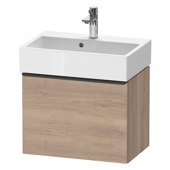Duravit D-Neo Waschtischunterbau wandhäng. 372x584x440mm Eiche Marmoriert Matt, Griff Diam. 1 AZ, mit Dämpfung
