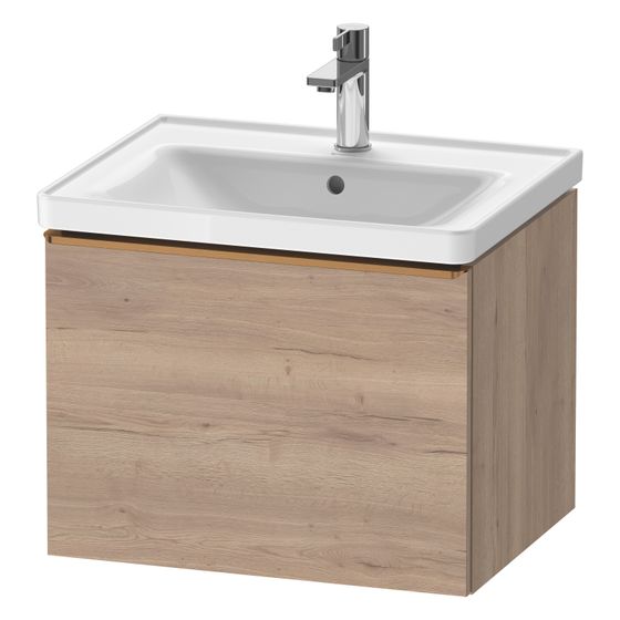 Duravit D-Neo Waschtischunterbau wandh. 452x584x440mm, Eiche Mar. Matt, Griff Bronze, 1 AZ, mit Dämpfung, DE4249004550000