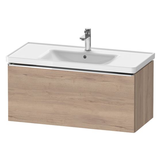 Duravit D-Neo Waschtischunterbau wandhäng. 452x984x440mm Eiche Marmoriert Matt, Griff 1 Auszug, mit Dämpfung