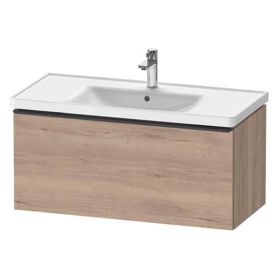 Duravit D-Neo Waschtischunterbau wandhäng. 452x984x440mm Eiche Marmoriert Matt, Griff Diam. 1 AZ, mit Dämpfung
