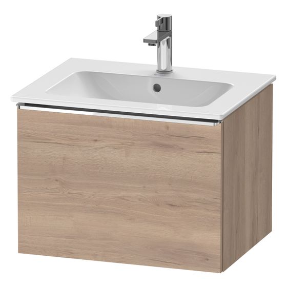 Duravit D-Neo Waschtischunterbau wandhäng. 462x610x440mm Eiche Marmoriert Matt, Griff 1 Auszug, mit Dämpfung