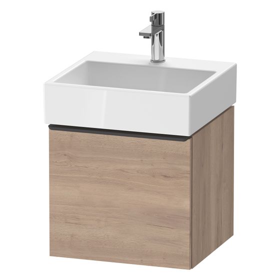 Duravit D-Neo Waschtischunterbau wandhäng. 442x484x440mm Eiche Marmoriert Matt, Griff Diam. 1 AZ, mit Dämpfung