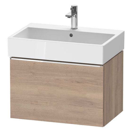 Duravit D-Neo Waschtischunterbau wandhäng. 442x684x440mm Eiche Marmoriert Matt, Griff 1 Auszug, mit Dämpfung