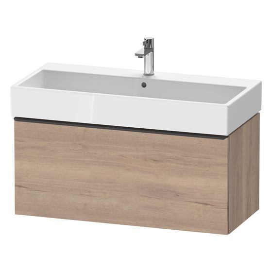 Duravit D-Neo Waschtischunterbau wandhäng. 442x984x440mm Eiche Marmoriert Matt, Griff Diam. 1 AZ, mit Dämpfung