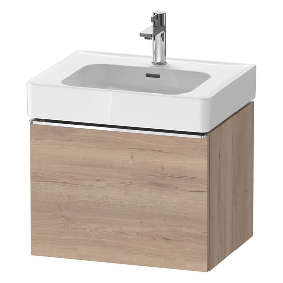 Duravit D-Neo Waschtischunterbau wandh. 452x584x440mm, Eiche Mar. Matt, Griff Chrom, 1 AZ, mit Dämpfung, DE4276010550000