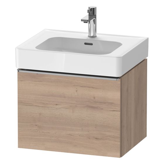 Duravit D-Neo Waschtischunterbau wandh. 452x584x440mm, Eiche Mar. Matt, Griff Edelstahl, 1 AZ, mit Dämpfung, DE4276070550000