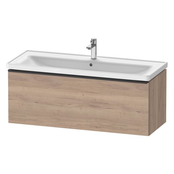 Duravit D-Neo Waschtischunterbau wandhäng. 452x1184x440mm Eiche Marmoriert Matt, Griff Diam. 1 AZ, mit Dämpfung