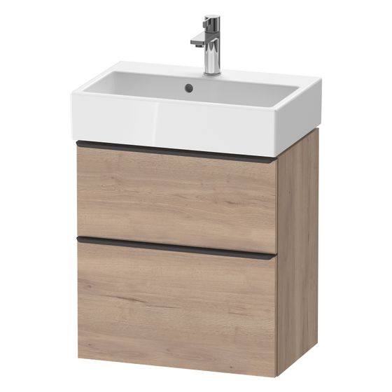 Duravit D-Neo Waschtischunterbau wandhäng. 372x584x625mm Compact Eiche Marmoriert Matt, Griff Diam. 1 AZ/SK