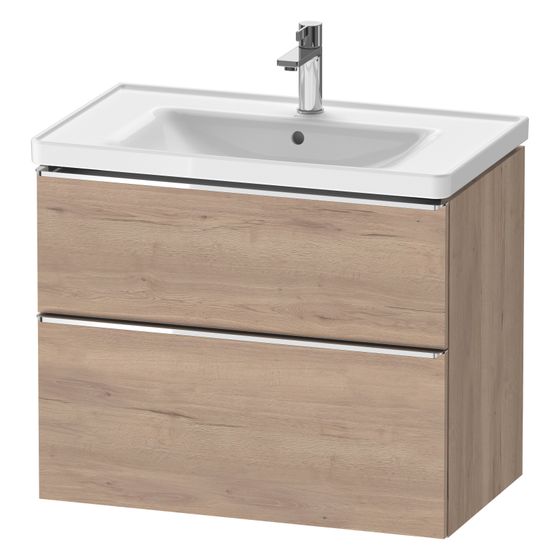 Duravit D-Neo Waschtischunterbau wandhäng. 452x784x625mm Eiche Marmoriert Matt, Griff Chrom, 1 AZ/SK, DE4355010550000