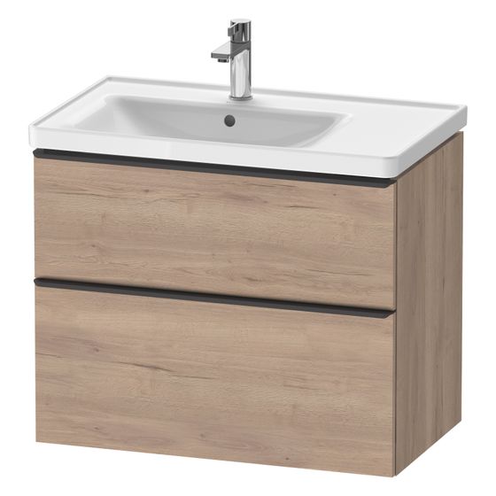Duravit D-Neo Waschtischunterbau wandh. 452x784x625mm B, Eiche Marmoriert Matt, Griff Diam. 1 AZ/SK, DE43570BD550000