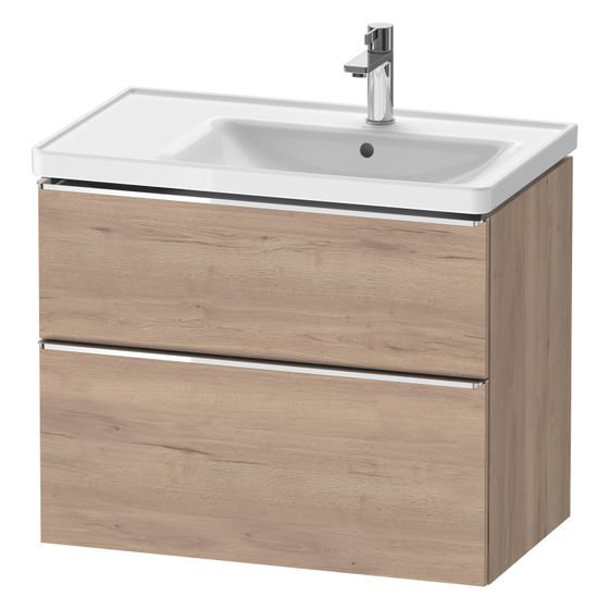 Duravit D-Neo Waschtischunterbau wandhäng. 452x784x625mm Eiche Marmoriert Matt, Griff Chrom, 1 AZ/SK, DE4358010550000