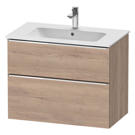 Duravit D-Neo Waschtischunterbau wandhäng. 462x810x625mm Eiche Marmoriert Matt, Griff Chrom, 1 AZ/SK, DE4362010550000
