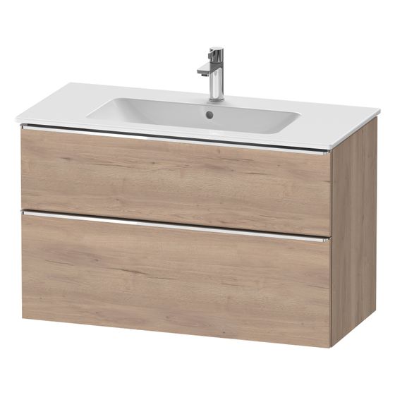 Duravit D-Neo Waschtischunterbau wandhäng. 462x1010x625mm Eiche Marmoriert Matt, Griff 1 Auszug/Schubkasten