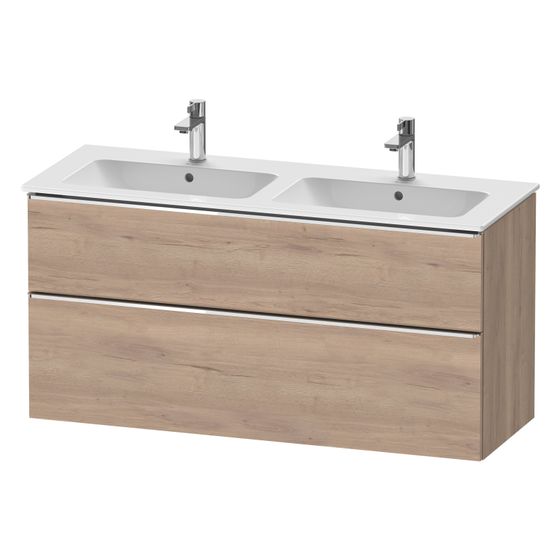 Duravit D-Neo Waschtischunterbau wandhäng. 462x1280x625mm Eiche Marmoriert Matt, Griff 1 Auszug/Schubkasten