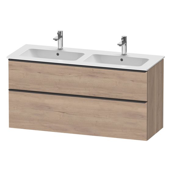 Duravit D-Neo Waschtischunterbau wandhäng. 462x1280x625mm Eiche Marmoriert Matt, Griff Diam. 1 Auszug/SK
