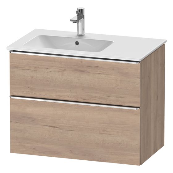 Duravit D-Neo Waschtischunterbau wandhäng. 462x810x625mm Eiche Marmoriert Matt, Griff Chrom, 1 AZ/SK, DE4366010550000