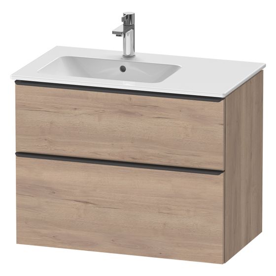 Duravit D-Neo Waschtischunterbau wandh. 462x810x625mm B, Eiche Marmoriert Matt, Griff Diam. 1 AZ/SK, DE43660BD550000
