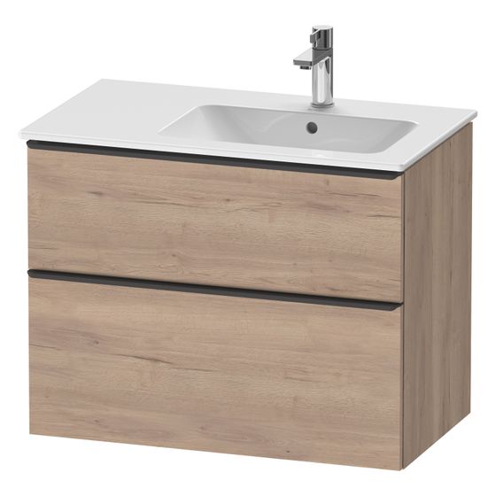 Duravit D-Neo Waschtischunterbau wandh. 462x810x625mm B, Eiche Marmoriert Matt, Griff Diam. 1 AZ/SK, DE43670BD550000