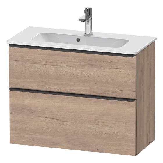 Duravit D-Neo Waschtischunterbau wandhäng. 372x810x625mm Compact Eiche Marmoriert Matt, Griff Diam. 1 AZ/SK