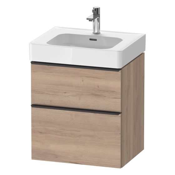Duravit D-Neo Waschtischunterbau wandh. 452x584x625mm B, Eiche Mar. Matt, Griff Diam. 1 AZ/SK, DE43760BD550000