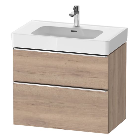 Duravit D-Neo Waschtischunterbau wandhäng. 452x784x625mm Eiche Marmoriert Matt, Griff Chrom, 1 AZ/SK, DE4377010550000