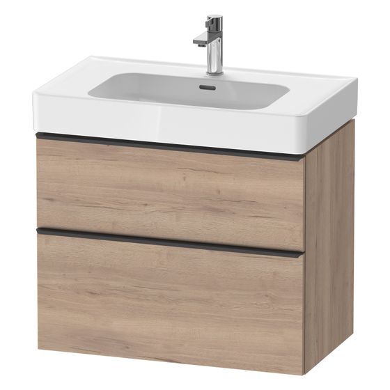 Duravit D-Neo Waschtischunterbau wandh. 452x784x625mm B, Eiche Marmoriert Matt, Griff Diam. 1 AZ/SK, DE43770BD550000