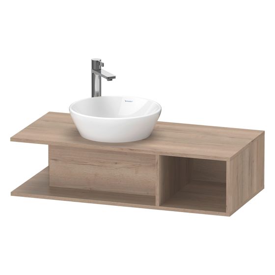 Duravit D-Neo Konsolenwaschtischunterbau wandh. 480x1000x260mm, Compact, Eiche Mar. Matt, Grifflos, 1 offenes Fach