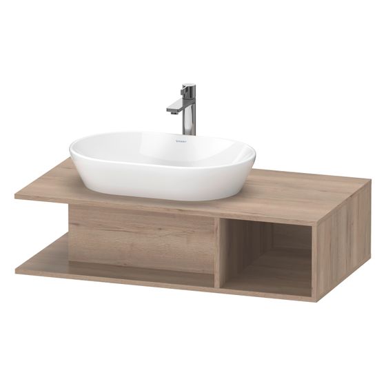 Duravit D-Neo Konsolenwaschtischunterbau wandh. 550x1000x260mm, Eiche Marmoriert Matt, Grifflos, 1 offenes Fach