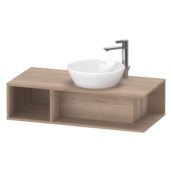 Duravit D-Neo Konsolenwaschtischunterbau wandh. 480x1000x260mm Comp. Eiche Mar. Matt Grifflos, 1 offenes Fach L