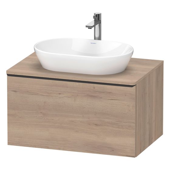 Duravit D-Neo Konsolenwaschtischunterbau wandh 550x800x459mm Eiche Marmoriert Matt, mit KSP, Dekor, 1 AZ, Griff Diamantschwarz
