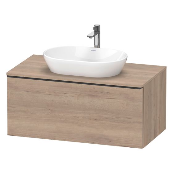 Duravit D-Neo Konsolenwaschtischunterbau wandh 550x1000x459mm Eiche Marmoriert Matt, mit KSP, Dekor, 1 AZ, Griff Diamantschwarz
