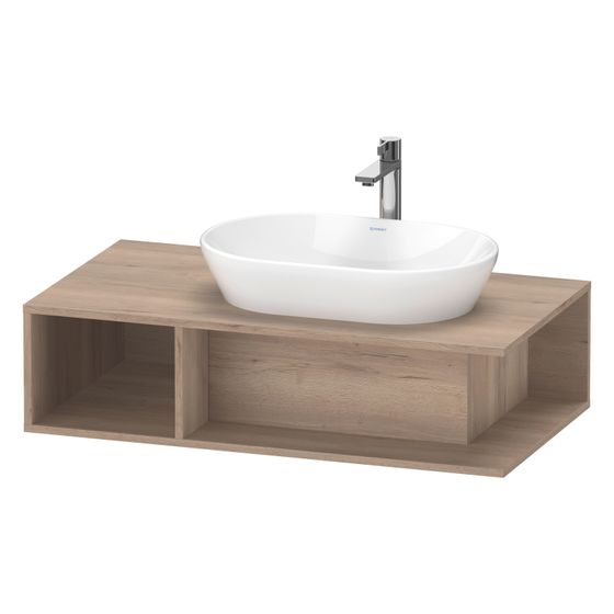 Duravit D-Neo Konsolenwaschtischunterbau wandh. 550x1000x260mm, Eiche Marmoriert Matt, Grifflos, 1 offenes Fach L