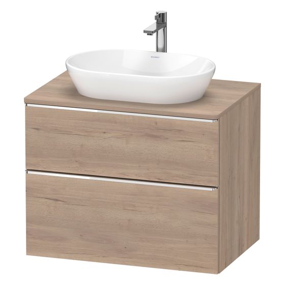 Duravit D-Neo Konsolenwaschtischunterbau wandh 550x800x664mm Eiche Marmoriert Matt, mit KSP, Dekor 1 SK/Auszug, Griff Chrom