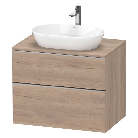 Duravit D-Neo Konsolenwaschtischunterbau wandh 550x800x664mm Eiche Marmoriert Matt, mit KSP, Dekor 1 SK/Auszug, Griff Edelstahl