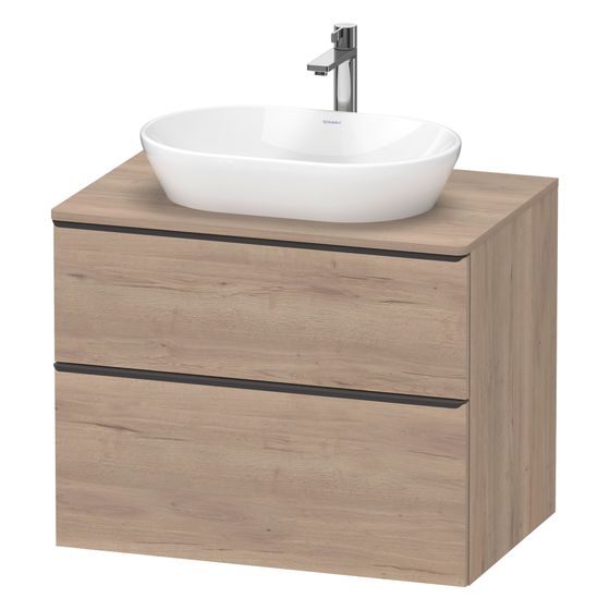 Duravit D-Neo Konsolenwaschtischunterbau wandh 550x800x664mm Eiche Marmoriert Matt, mit KSP, Dekor 1 SK/AZ, Griff Diamantschwarz