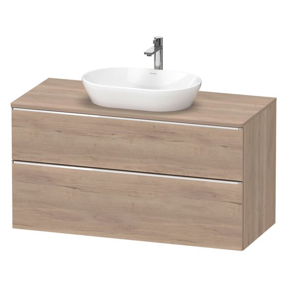 Duravit D-Neo Konsolenwaschtischunterbau wandh 550x1200x664mm Eiche Marmoriert Matt, mit KSP, Dekor 1 SK/Auszug, Griff Chrom