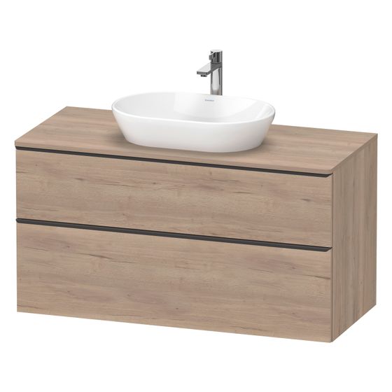 Duravit D-Neo Konsolenwaschtischunterbau wandh 550x1200x664mm Eiche Marmoriert Matt, mit KSP, Dekor 1 SK/AZ, Diamantschwarz