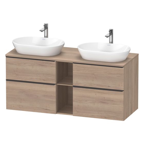 Duravit D-Neo Konsolenwaschtischunterbau wandh. 550x1400x664 B, Eiche Marmor. Matt m KSP Dekor 2 SK/oF/AZ, Diamantschw.