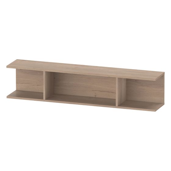 Duravit Ketho.2 Wandregal 150x800x170mm, Eiche Marmoriert 3 offene Fächer wandhäng. mit Befestigungsmaterial