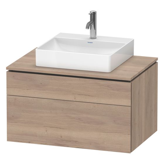 Duravit L-Cube Konsolenwaschtischunterbau wandh 550x820x482mm Eiche Marmoriert Matt, mittig, mit KSP, Dekor, 1 SK/AZ, Grifflos