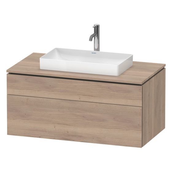 Duravit L-Cube Konsolenwaschtischunterbau wandh 550x1020x482mm Eiche Marmoriert Matt, mittig, mit KSP, Dekor, 1 SK/AZ Grifflos