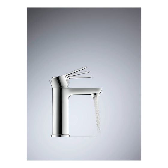 Duravit D-Code Einhebel-Waschtischmischer 167mm, Chrom HG, Keramikmischsystem, Ausladung 107mm, 4l/min mit Garnitur